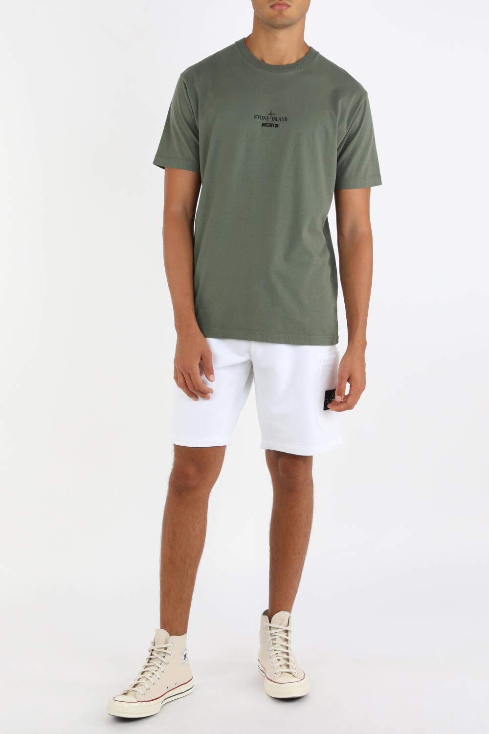 Stone Island Logo Classic Tshirt in Green